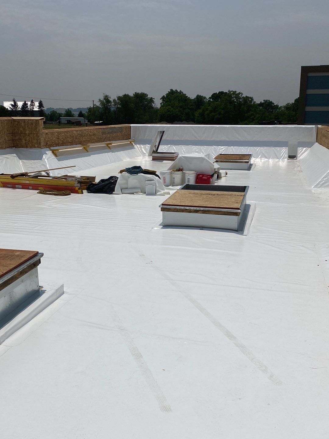 A&A Contracting - Popeye's Restaurant Mid-Installation Commercial Roof